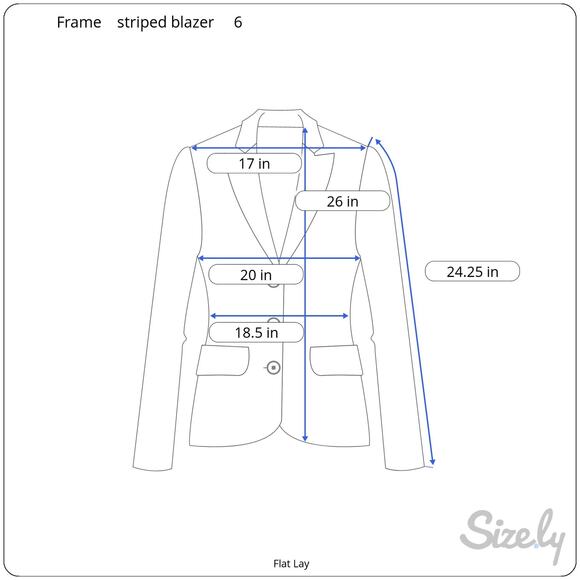 Frame Fine Variegated  Blazer Navy Twilight Corduroy Striped NWOT Women's  6 - Picture 4 of 10